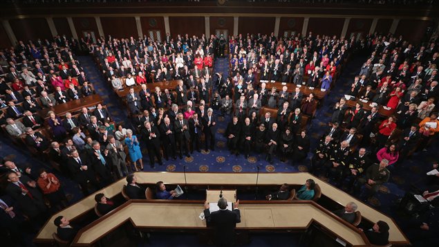 Le Congrès américain pendant le discours sur l'état de l'Union, le 12 février 2013