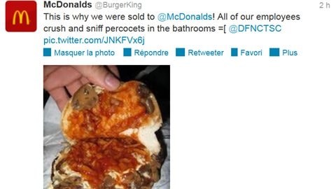 Le compte Twitter de Burger King a été piraté.
