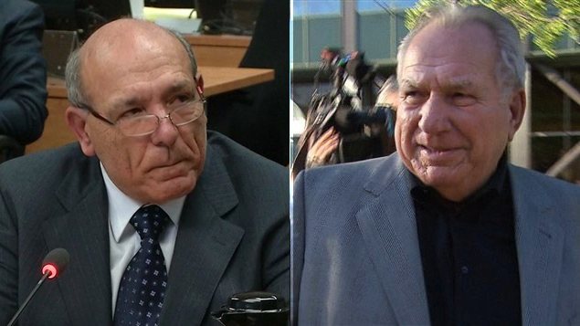 Nicolo Milioto, ex-propriétaire de Mivela Construction, et Bernard Trépanier, ancien argentier d'Union Montréal, le parti du maire Tremblay