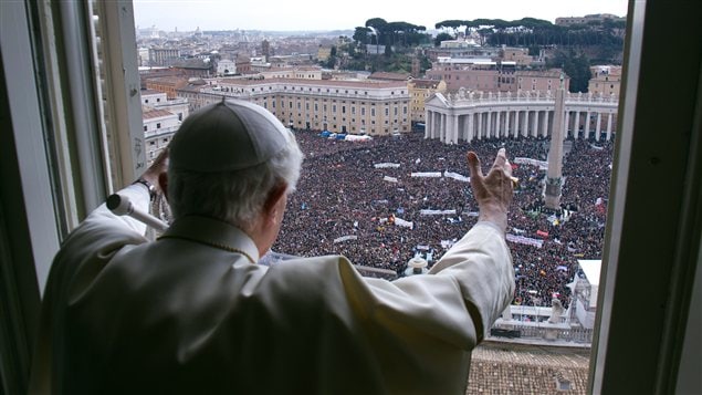 Le pape Benoît XVI lors de son dernier angélus