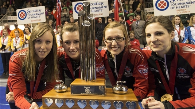 La formation ontarienne : Rachel Homan, Emma Miskew, Alison Kreviazuk et Lisa Weagle
