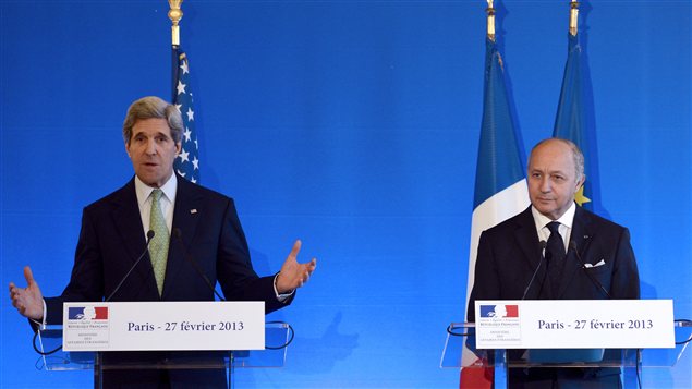 John Kerry avec son homologue français Laurent Fabius