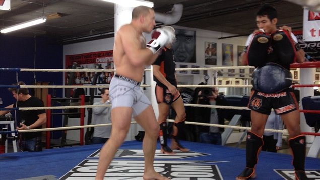 Georges St-Pierre à l'entraînement