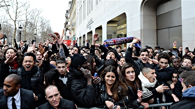 La foule venue voir Zinédine Zidane et David Beckham