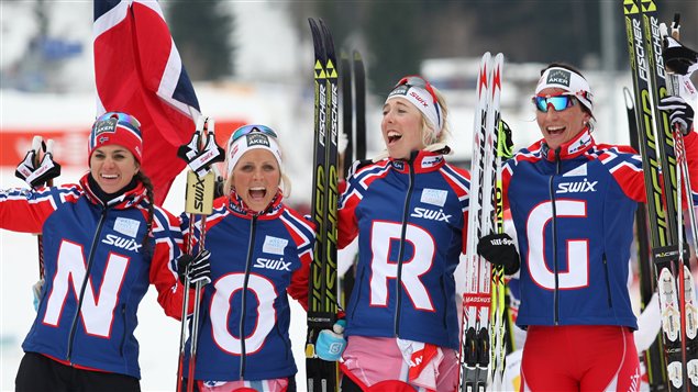 Le relais féminin norvégien.