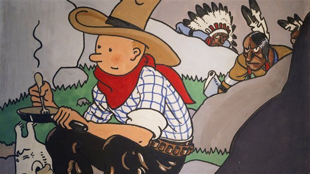 Des « Peaux-Rouges » qui capturent Tintin et veulent le scalper : ce genre de représentation véhiculée dans Tintin en Amérique ne cesse d’agacer certains membres de la communauté amérindienne. Des habitants de Winnipeg, capitale francophone de l’Ouest canadien, ont ainsi obtenu que la librairie Chapters de leur ville retire l’album de ses rayons en mars dernier, le temps d’une semaine… © AFP/JOEL SAGET