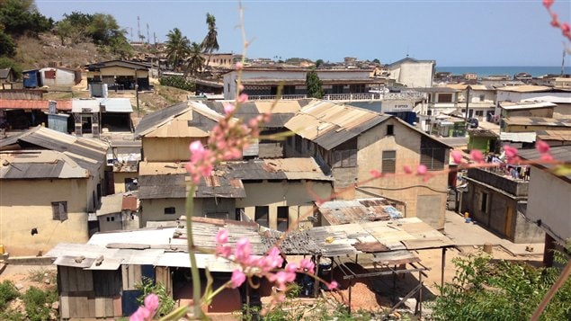 Cape Coast, au Ghana, vue du balcon de la cathédrale