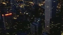 Earth hour in Toronto, Canada in 2008. Normally the downtown would be brightly lit