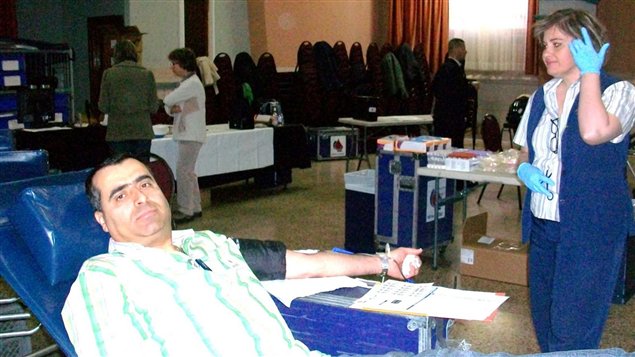 صورة من حملة تبرع سابقة نظمها حزب الكتائب في مونتريال