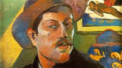 D�tail d'un autoportrait de Gauguin, vers 1893