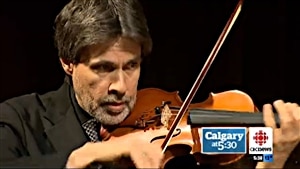 John Lowry es el primer violinista de la Filarmónica de Calgary y toca con un Sandvoss.