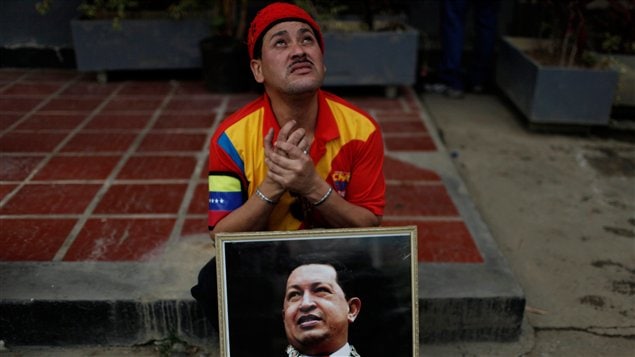 Un supporter de l'ancien président du Venezuela.