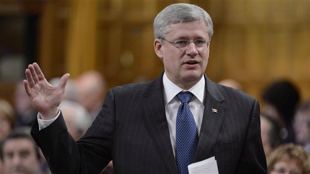 El primer ministro canadiense, Stephen Harper, durante el período de preguntas en la Cámara de los Comunes, el 26 de marzo del 2013.