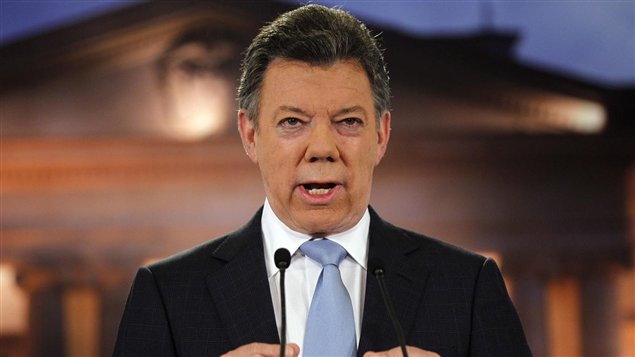 El presidente de Colombia Juan Manuel Santos. Contundente con las guerrillas en la guerra pero líder del proceso de diálogo con ellas.