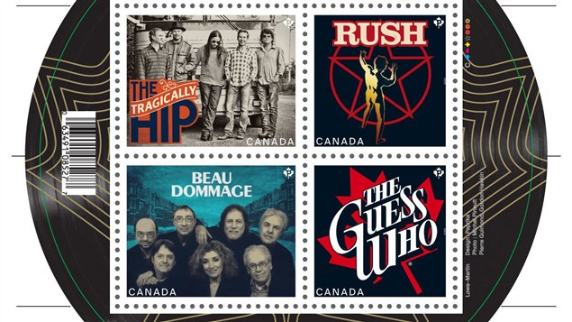 Série de timbres de Postes Canada honorant des groupes phares de la musique canadienne