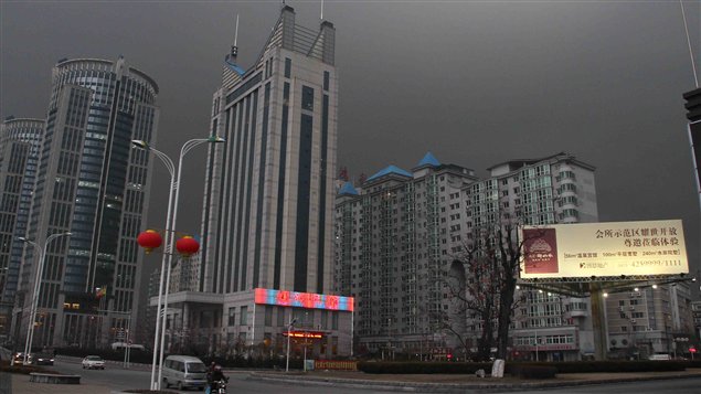 La ville de Dandong, en Chine, à la frontière avec la Corée du Nord. Photo : Lei Yang