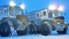 Des camions très spéciaux pour la traversée de l'Arctique