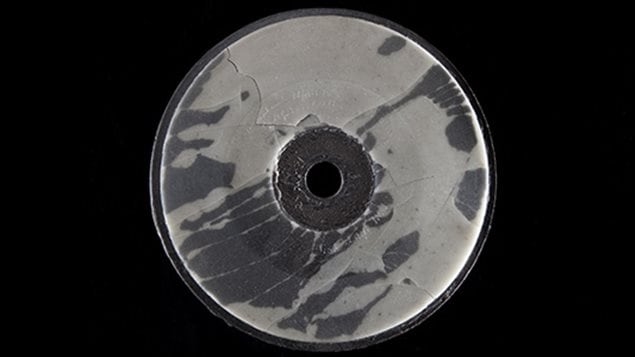 Disque contenant un enregistrement de la voix d'Alexander Graham Bell