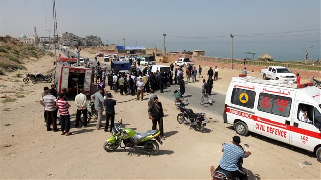 Ataque de la aviación israelí en el oeste de la ciudad de Gaza