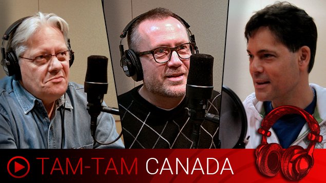 Les animateurs Raymond Desmarteau, Adrien Lachance et Stéphane Parent.