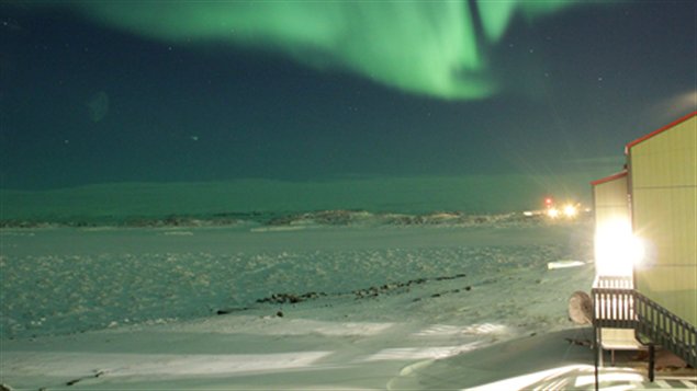 Aurore boréale au Nunavut