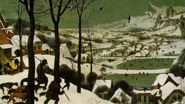 Les chasseurs dans la neige (1565). Huile sur bois 117 x 162 cm