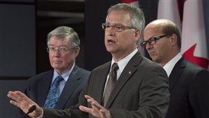 El ministro canadiense de Estado para la Ciencia y la Tecnología, Gary Goodyear, cuando se hizo el anuncio.