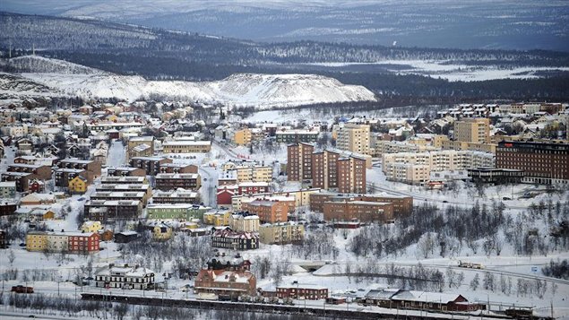 The city of Kiruna in Sweden’s Arctic. Sweden will hand over chairmanship of the Arctic Council to Canada here on May 15th.  