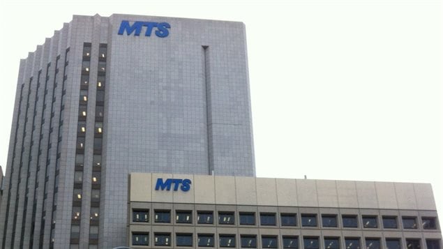 L’édifice de la société de télécommunications MTS à Winnipeg, le 25 octobre 2012
