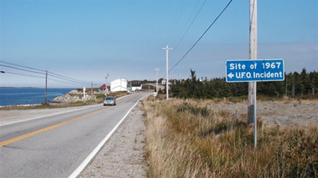 La route 3 près de laquelle s'est écrasé un Ovni à Shag Harbour en Nouvelle-Écosse en 1967.
