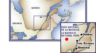 Le parc national du Canada de la Mauricie est situé au coeur du Québec, au nord de Trois-Rivières, à mi-chemin entre Montréal et la ville de Québec.