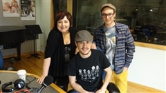 Jason Leblanc, voix et guitare,  Martin Arseneault, batteur, et Anne Godin