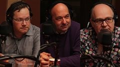 Jean-S�bastien Bernatchez, Michel C. Auger et Jacques Beauchamp  �Radio-Canada/Marie-Sandrine Auger