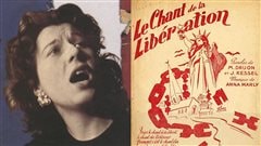 Anna Marly (d�tail de la couverture des M�moires d'Anna Marly, �ditions Tallandier), livret du <em>Chant du partisan</em>