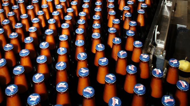 La bière Boreale, embouteillée au Québec
