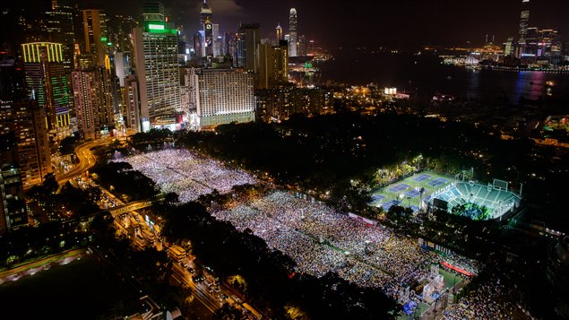 香港纪念六四曙光晚会现场