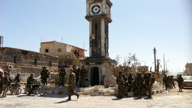 الجيش السوري النظامي في وسط القصير