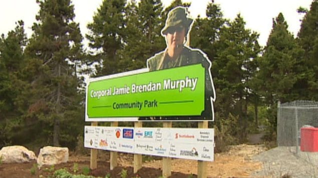  Entrée du parc communautaire Cpl Jamie Brendan Murphy à North River, Terre-Neuve