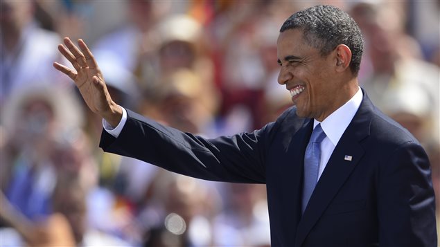 Barack Obama à la porte Brandebourg