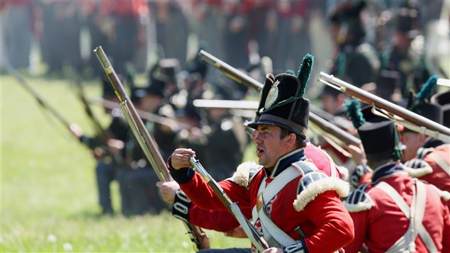  The 1812 Battle of Longwoods is fought by re-enactors of the British, American and Native fighters, west of London, Ontario, May, 6, 2012.
