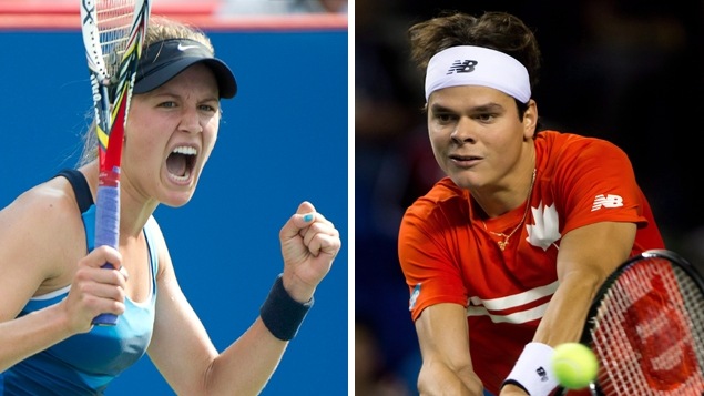 Eugenie Bouchard et Milos Raonic