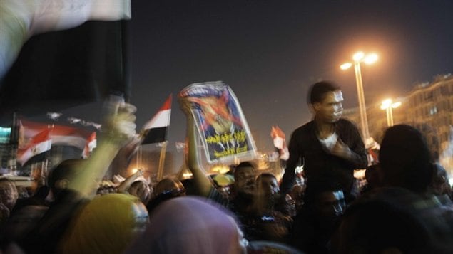 مشهد من تظاهرة المعارضة ليل أمس