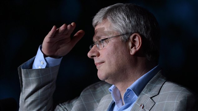 El primer ministro de Canadá, Stephen Harper, durante su reciente visita a Colombia. Su gobierno fue determinante para la aprobación del acuerdo de libre comercio con el país sudamericano.