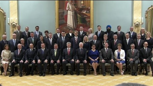 Le nouveau Cabinet des ministres du gouvernement conservateur de Stephen Harper