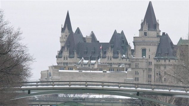 The landmark Chateau Laurier hotel was built in 1912 in Ottawa.