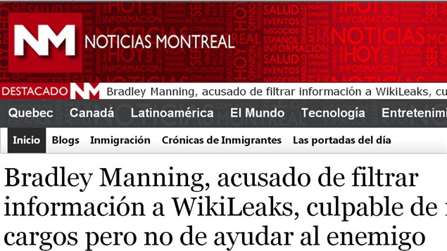 La página web de información creada por nuestro entrevistado. 