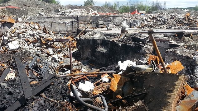 Les ruines du Musi-Cafe, à Lac-Mégantic Les ruines du Musi-Cafe, à Lac-Mégantic