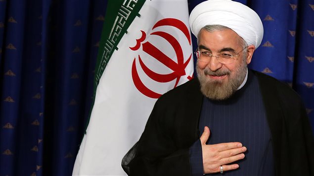Le nouveau président iranien Hassan Rohani lors de sa première conférence de presse, le 6 août 2013, à Téhéran.