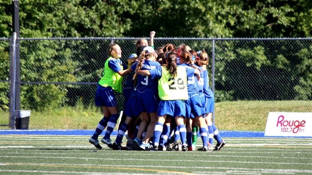 El equipo femenino de fútbol de la provincia de Quebec.  