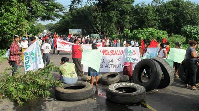 Protestas de las comunidades, en Guatemala, contra la explotaciòn minera y la falta de consulta frente a esos proyectos. 